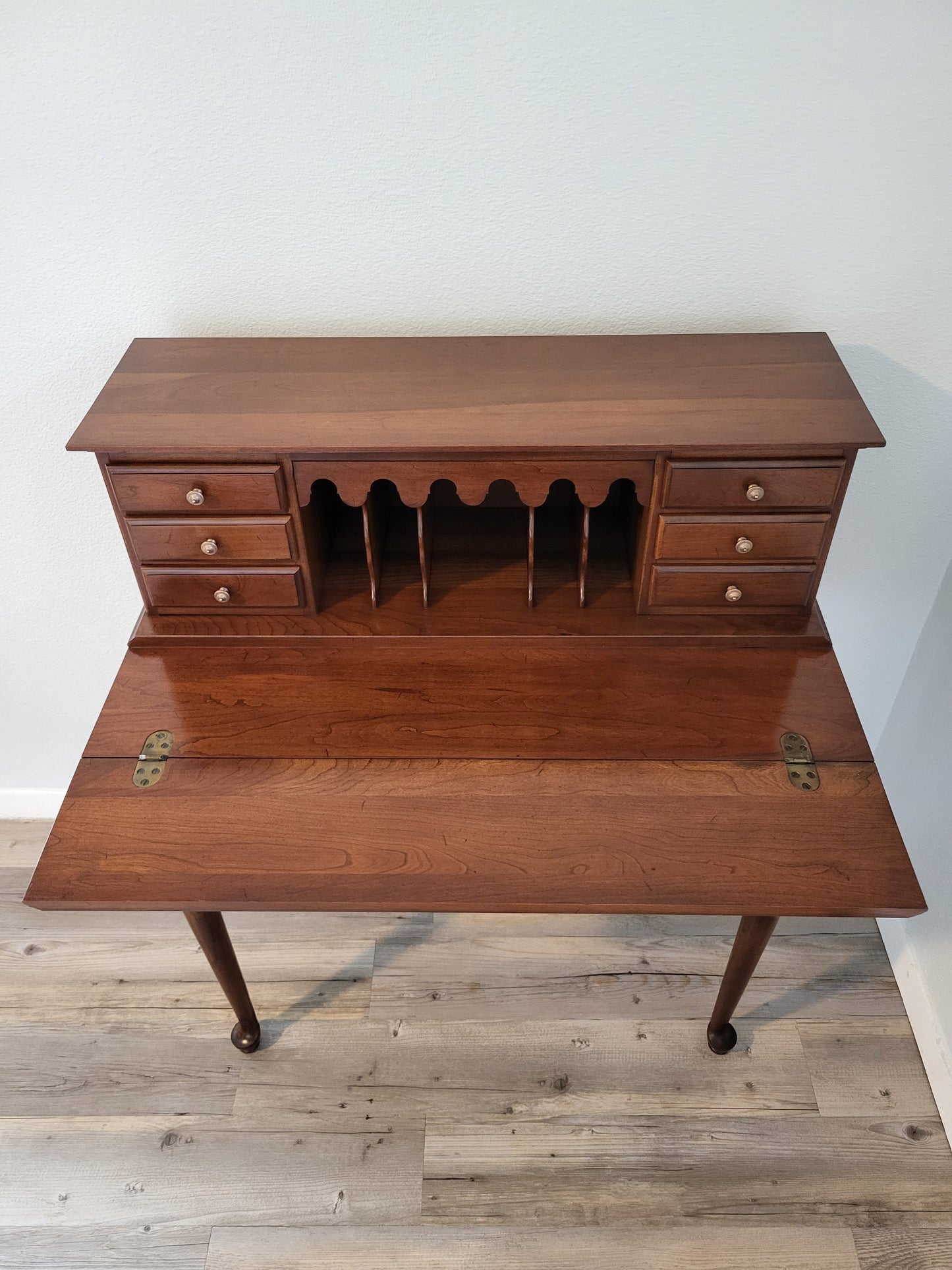 Ethan Allen American Traditional solid cherry writing desk