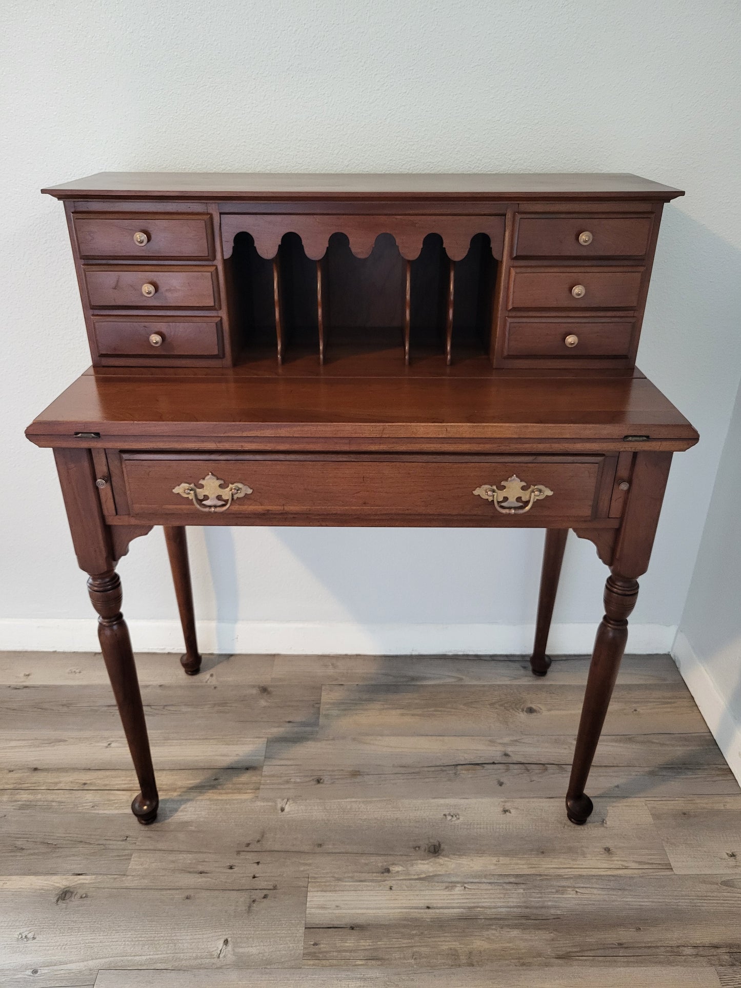 Ethan Allen American Traditional solid cherry writing desk