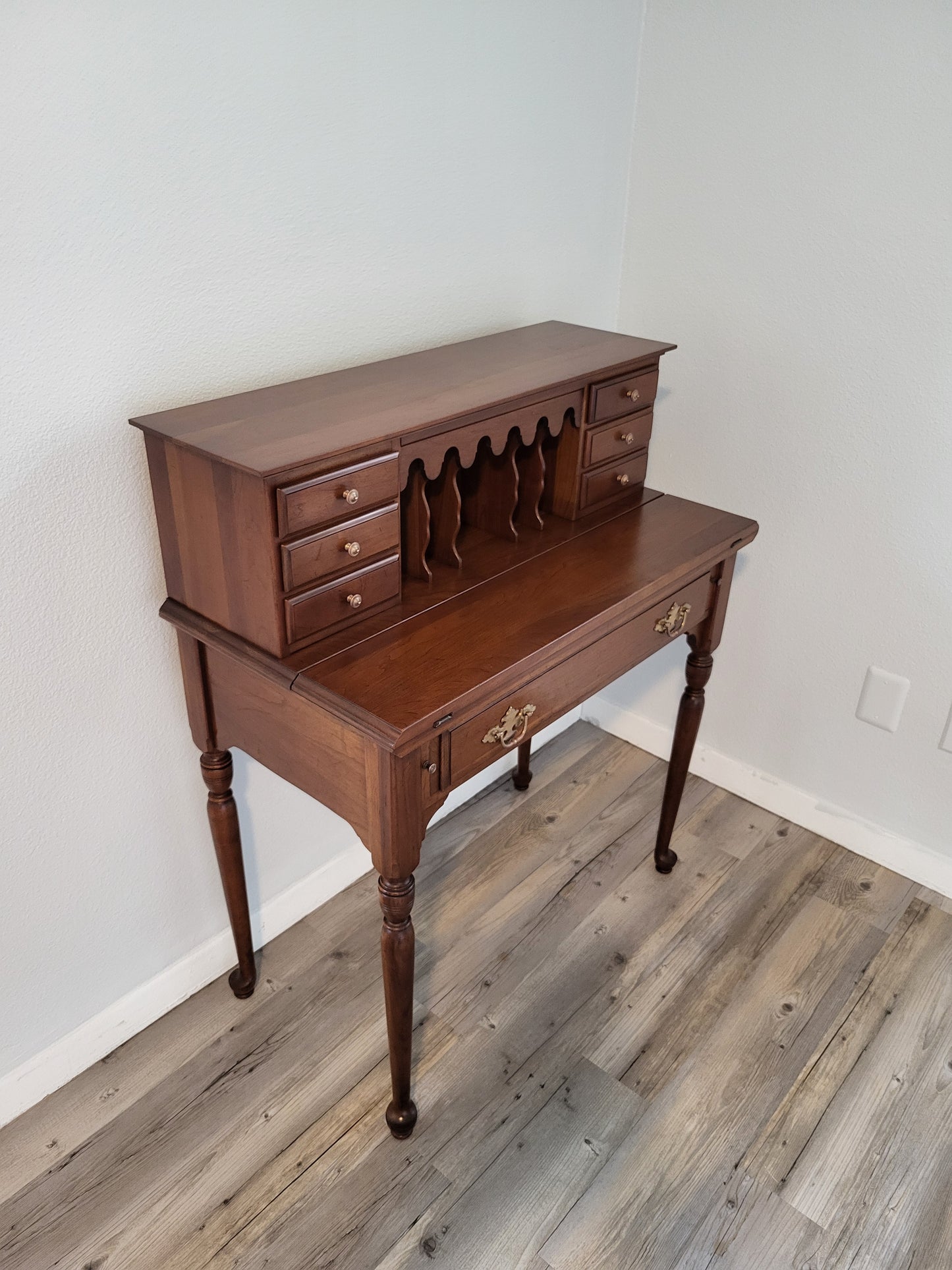 Ethan Allen American Traditional solid cherry writing desk