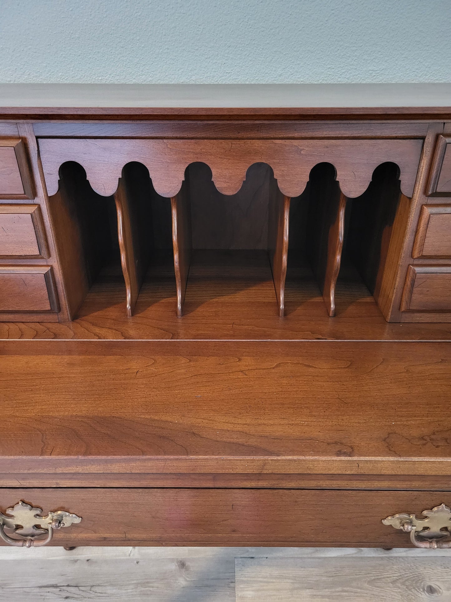 Ethan Allen American Traditional solid cherry writing desk