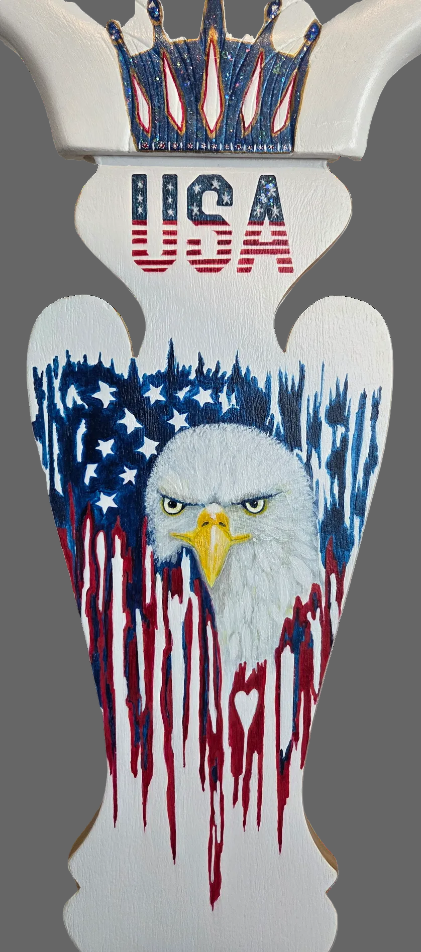 Patriotic Hand-Painted Dining Chair. Shipping included