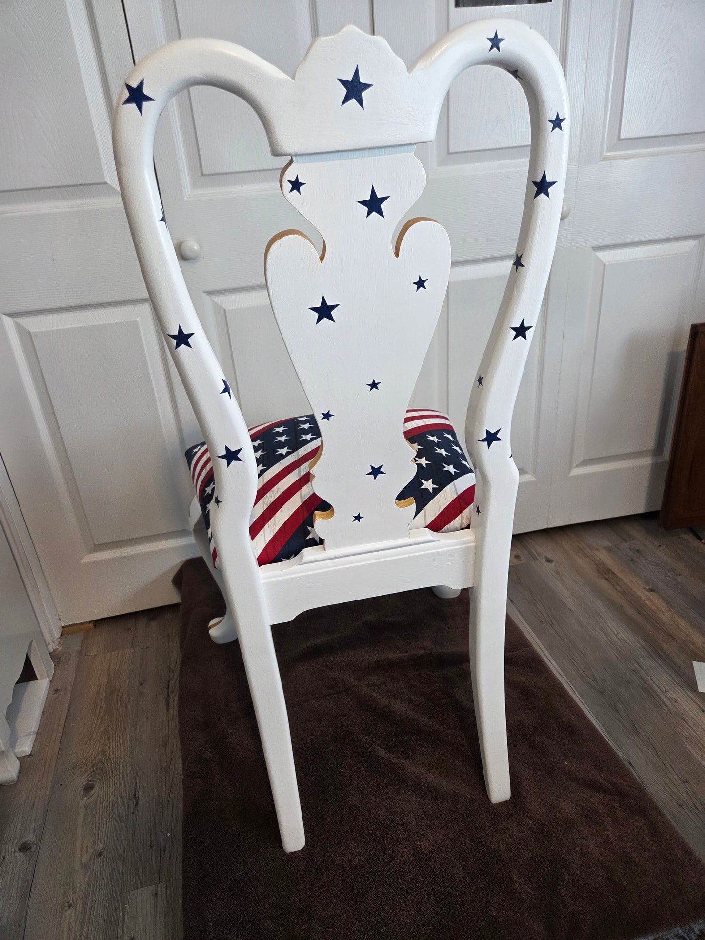Patriotic Chair Hand-Painted Dining Chair. Shipping included