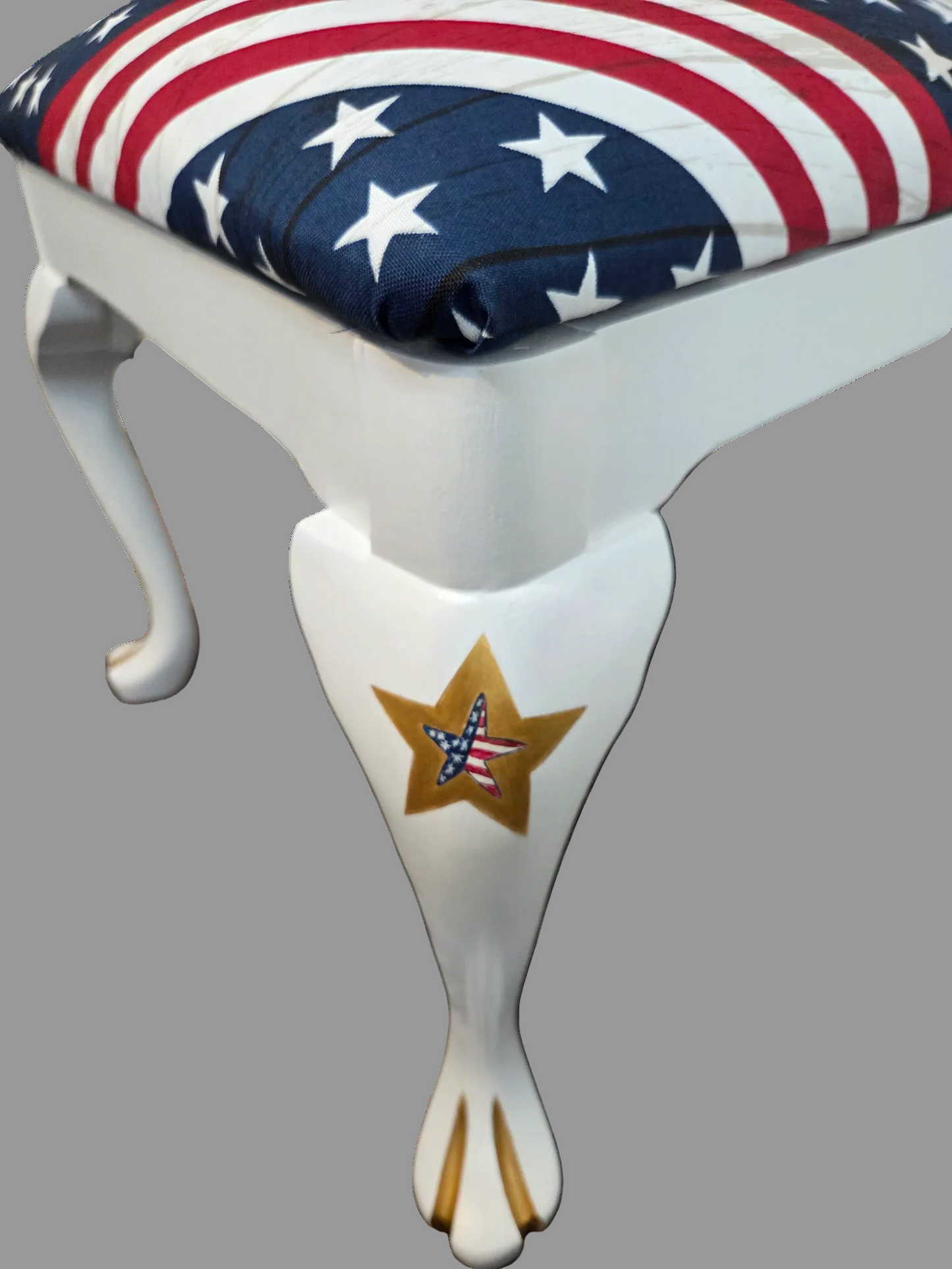 Patriotic Hand-Painted Dining Chair. Shipping included